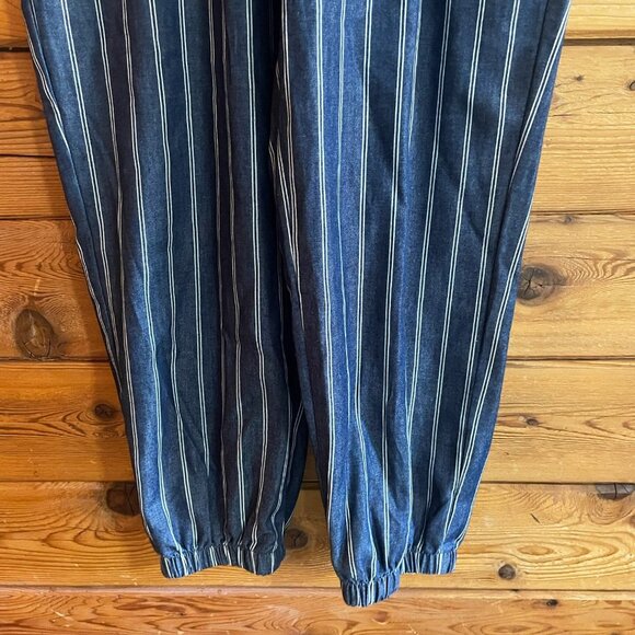 Robert Louis chambray striped jogger Pants Medium - Picture 6 of 10